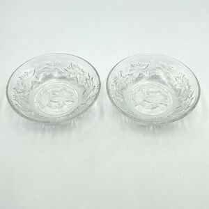 Vintage 1990s Princess House Fantasia Crystal Dessert Fruit Bowls Set Of 2